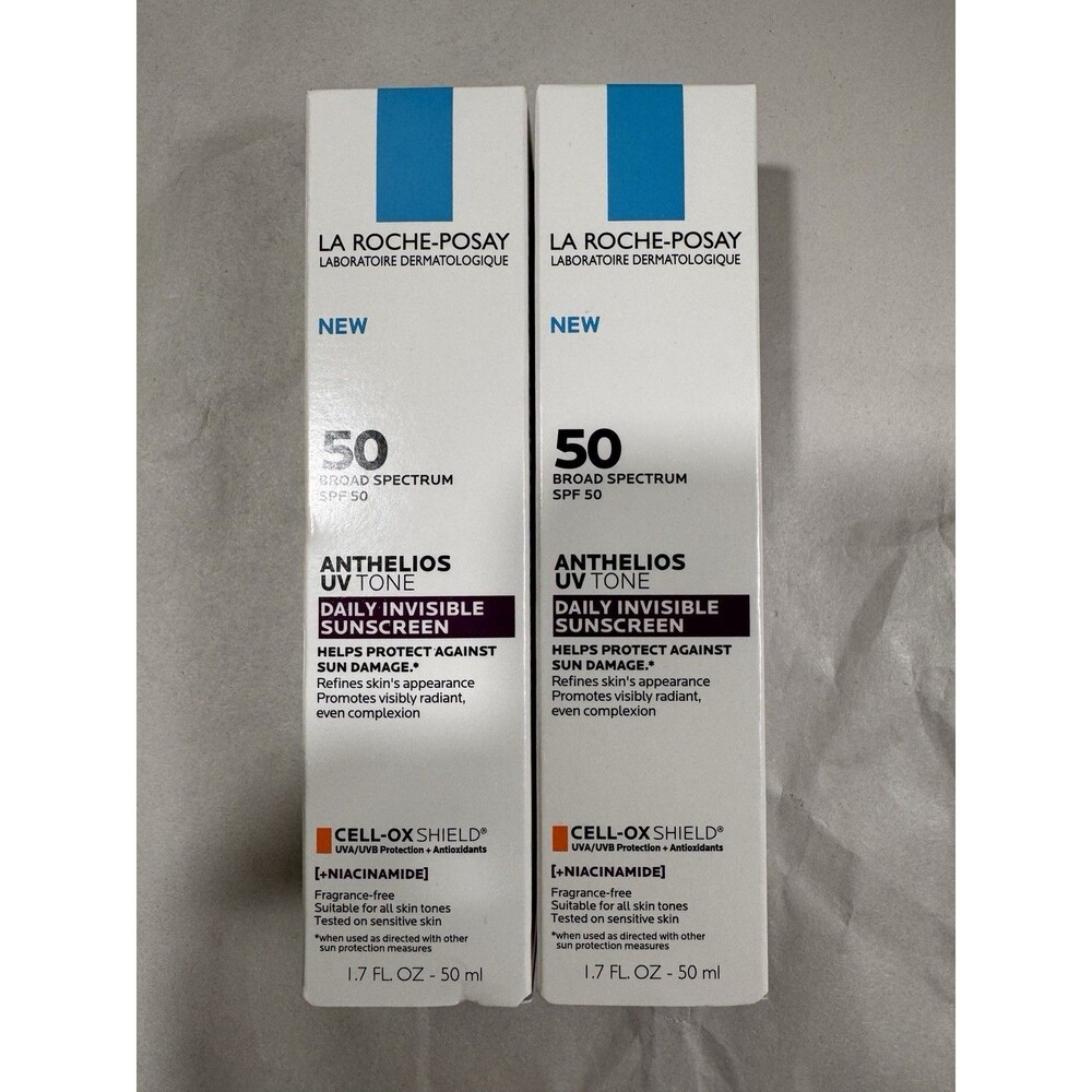 2X La Roche-Posay Anthelios UV Tone Daily Invisible Sunscreen SPF50 1.7 oz